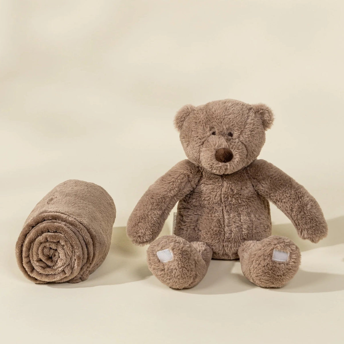 Bear Plush Toy Snuggling Blanket lifestyle