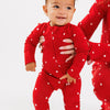 Ruby Polka Dot Zipper Romper
