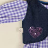 Cowgirl doll denim vest heart detail