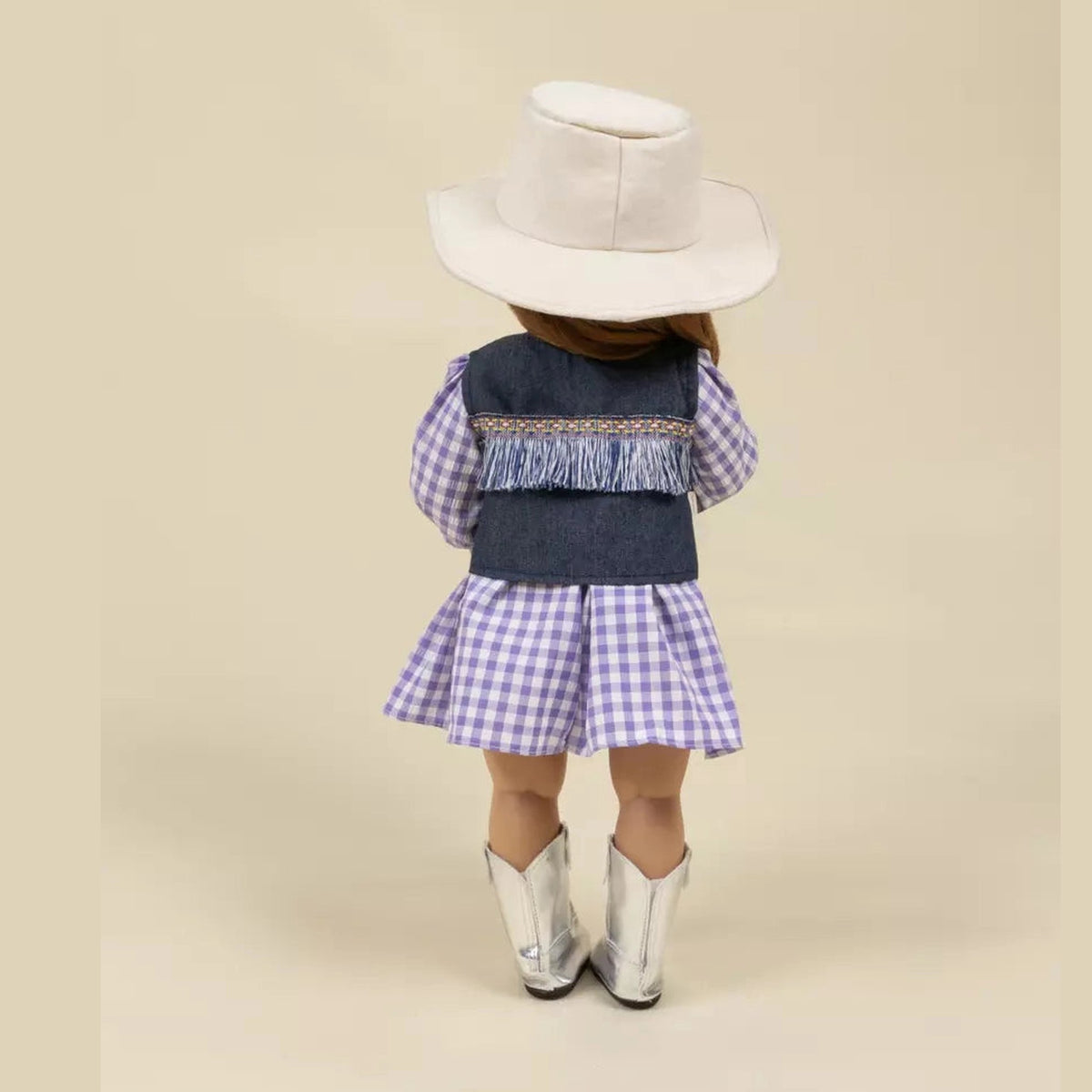 Cowgirl doll outfit back view