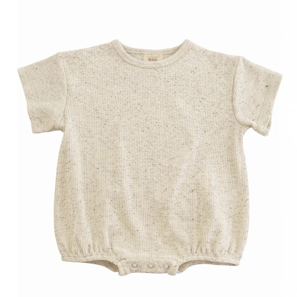 Cream Speckle T-Shirt Bubble baby romper