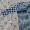 Blue Gingham Bamboo Zip Pajamas
