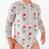 Seaside Blooms Rash Guard Swimsuit