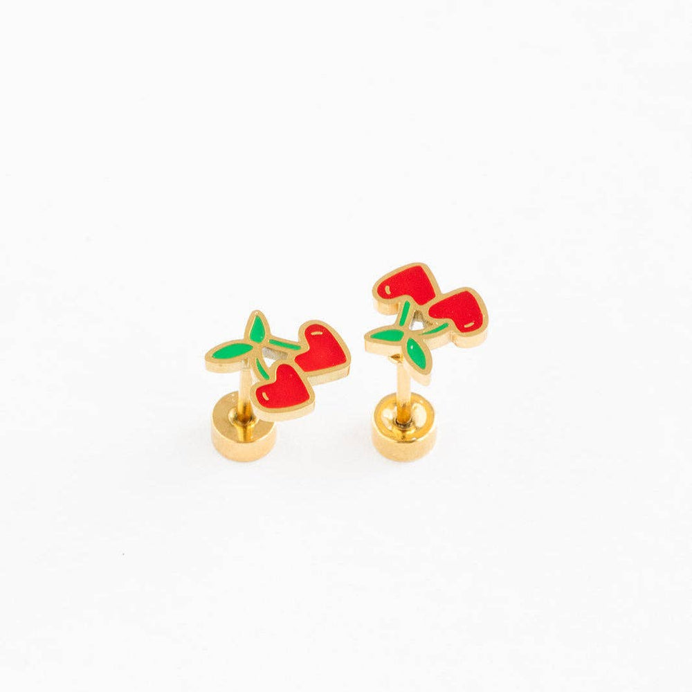 Cherries Stud Earring