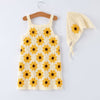 Crochet Sunflower Dress with Headscarf