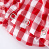 Summer Plaid Smocked Romper