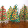 Decorated Trees Paper Ornaments