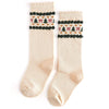 Vanilla Fair Isle Knee High Socks