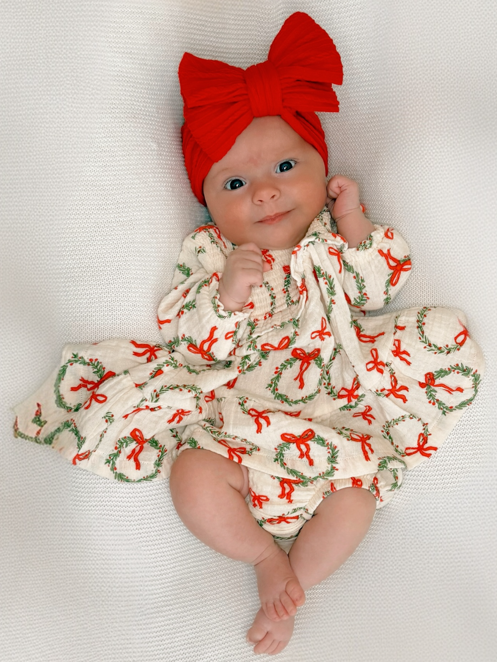 Christmas Wreath Tiered Dress & Bloomer