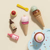 Wooden Ice Cream Stand & Toppings Set