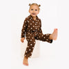 Espresso Polkadot Bamboo Button Up Set - lifestyle