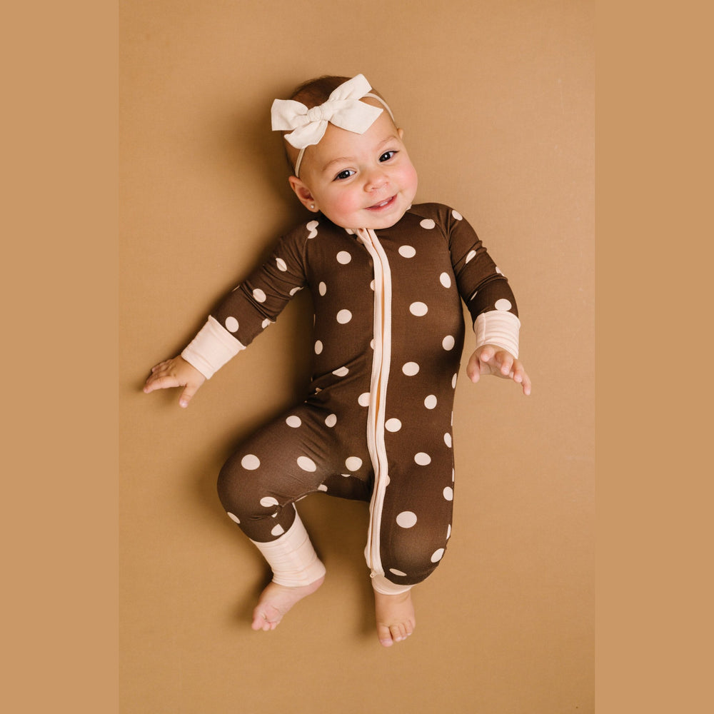 Espresso Polkadot Bamboo Sleeper