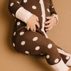 Espresso Polkadot Bamboo Sleeper - detail
