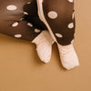 Espresso Polkadot Bamboo Sleeper - fold-over footies