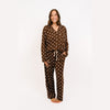 Espresso Polkadot Women's Bamboo Pajama Set