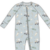 Dusty Blue Golf Footie Romper
