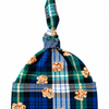 Knot Beanie Classic Teddy Plaid baby hat