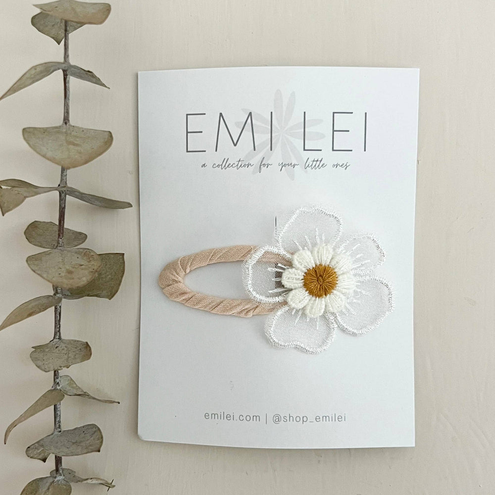 Daisy Hair Clip Snap Barrette