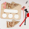 First Last Day of School Whiteboard Pennant Flag detail view