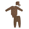 Kimono Onesie & Pants Set - Apple