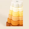 Stacked silicone flower tower