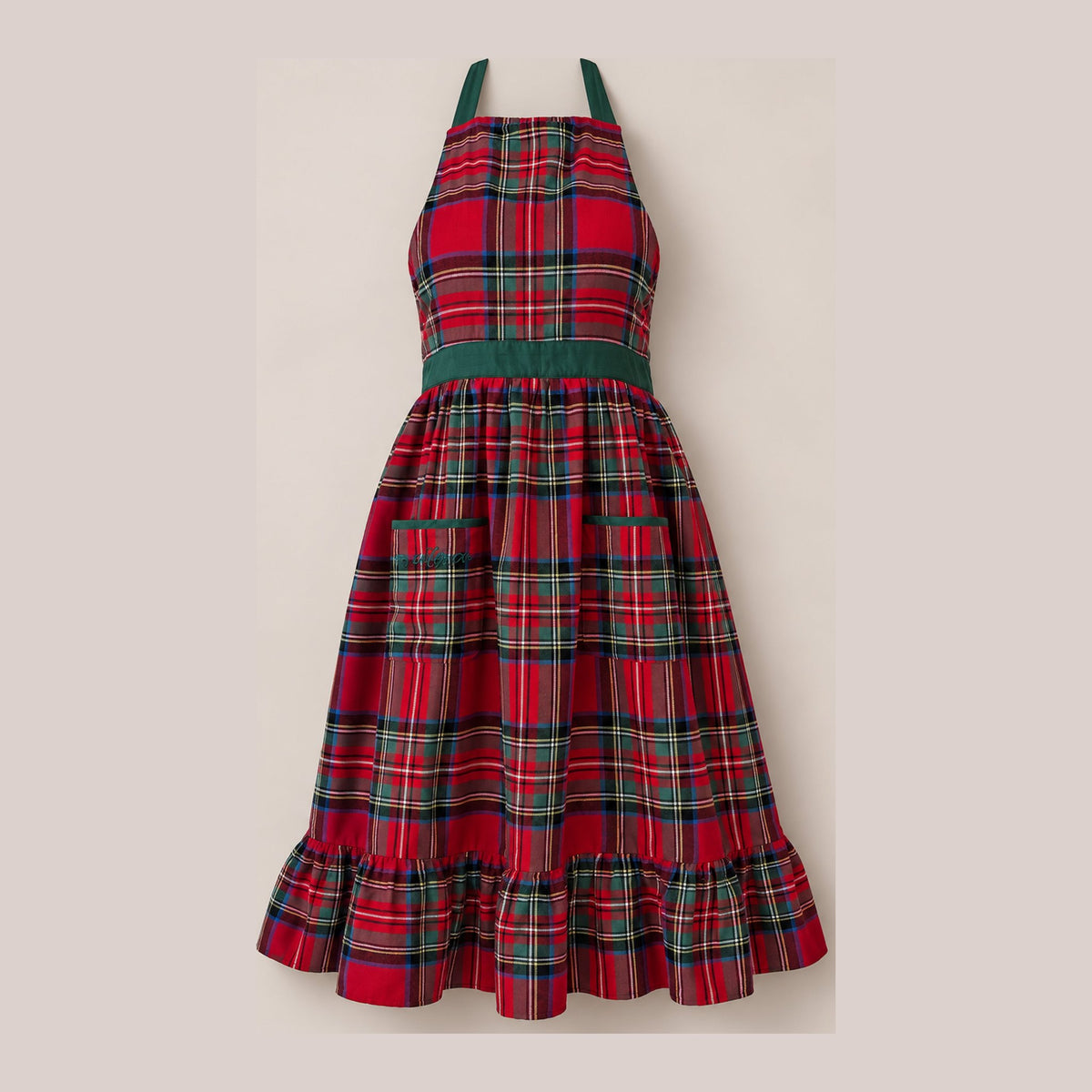 Ivy City Co Ivy Apron in Holiday Plaid