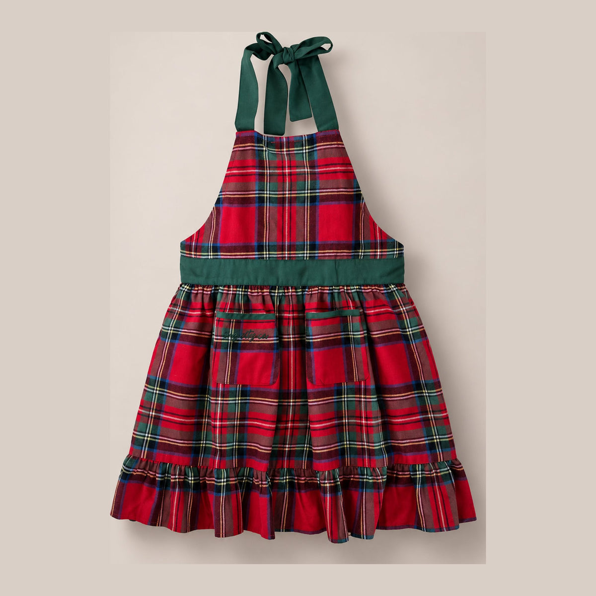 Ivy Apron in Holiday Plaid - Mini