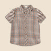 Boys James Shirt in Chestnut Gingham