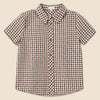 Boys James Shirt in Chestnut Gingham