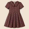 Mini Kit Dress in Warm Cocoa Dainty Dot