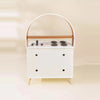 Wooden play kitchen back