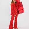 Ruby Polka Dot Kids Ruffle Flare Set detail