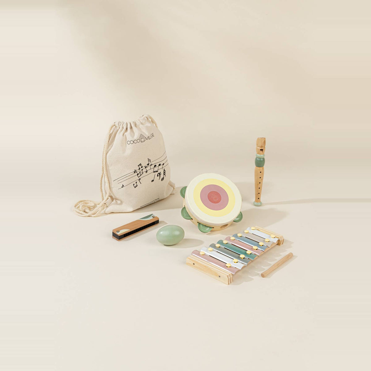 Coco Village Wooden Musical Instruments Playset