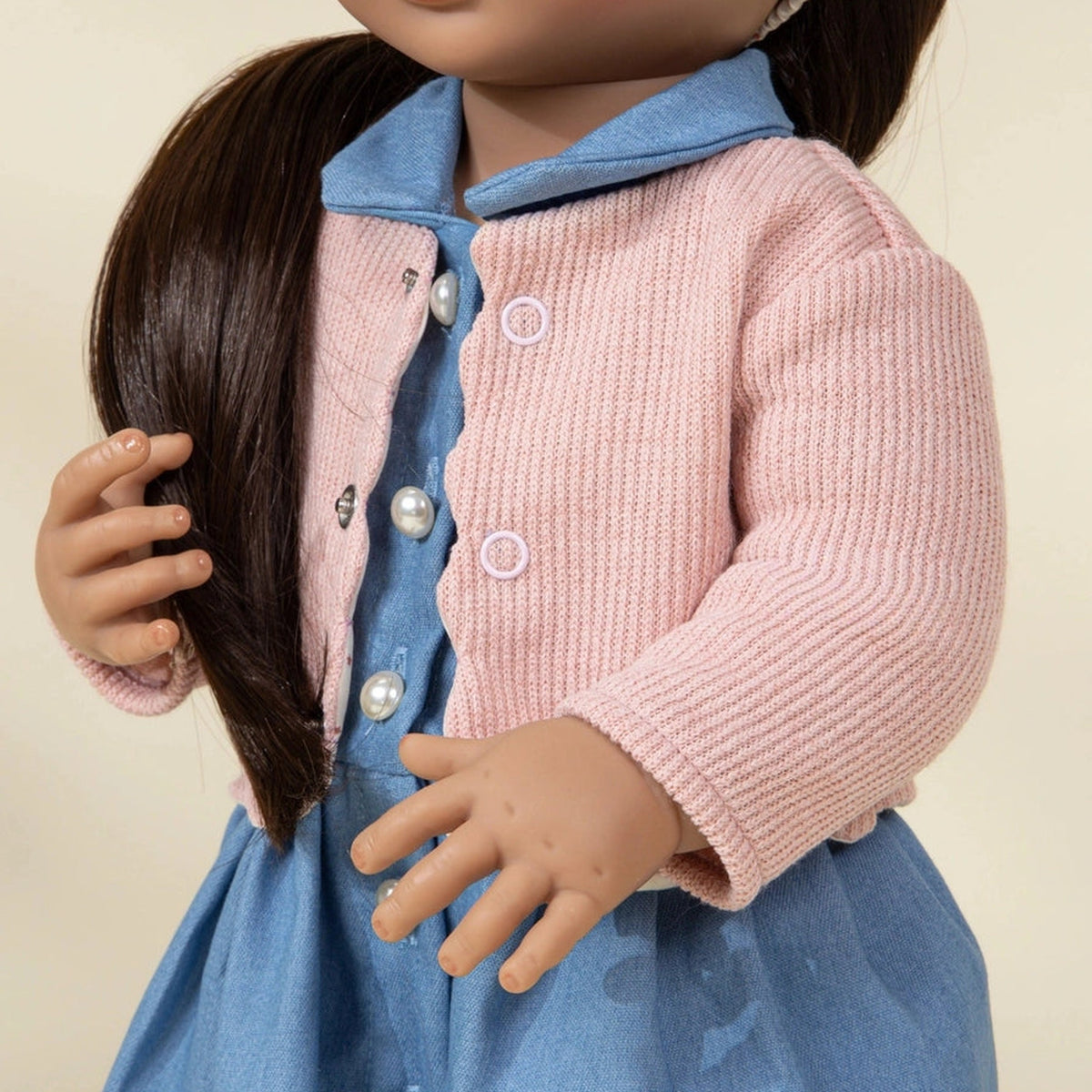 Nina doll cardigan detail