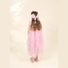 Pink princess dress back view