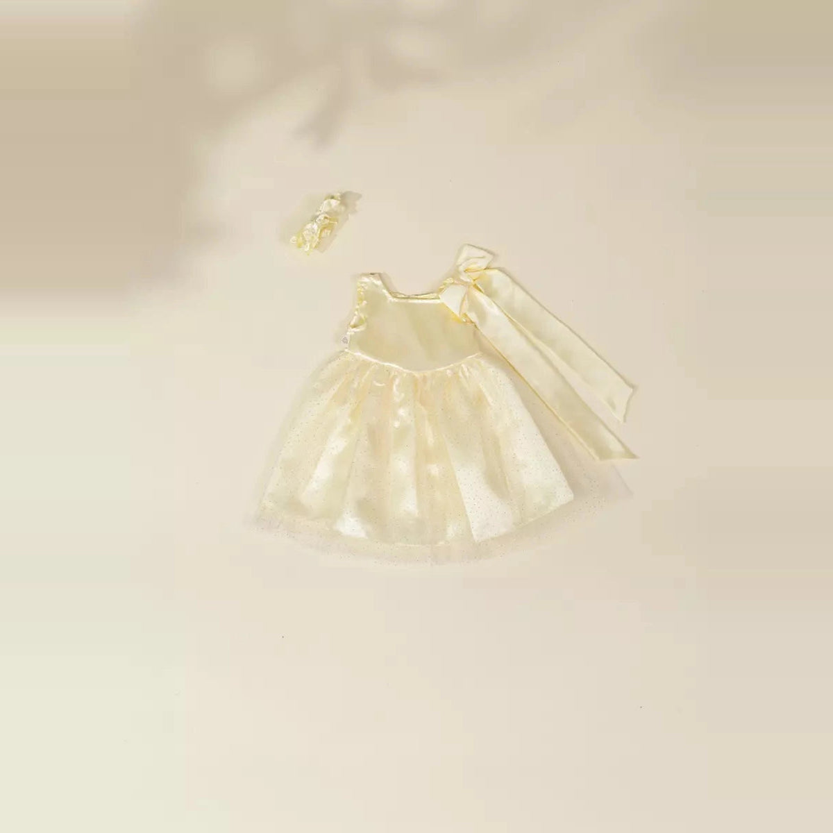 Pretty Princess doll gown laid flat