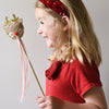 Sequin Velvet Headband Red detail