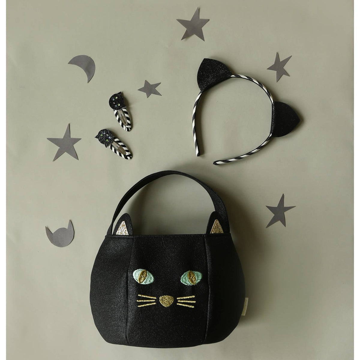 Halloween Cat Ears Headband with matching set