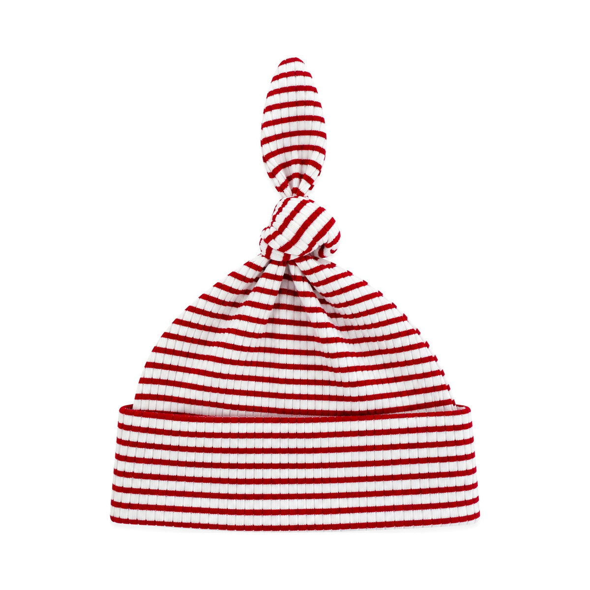 SIIX Collection Red Stripe Ribbed Beanie