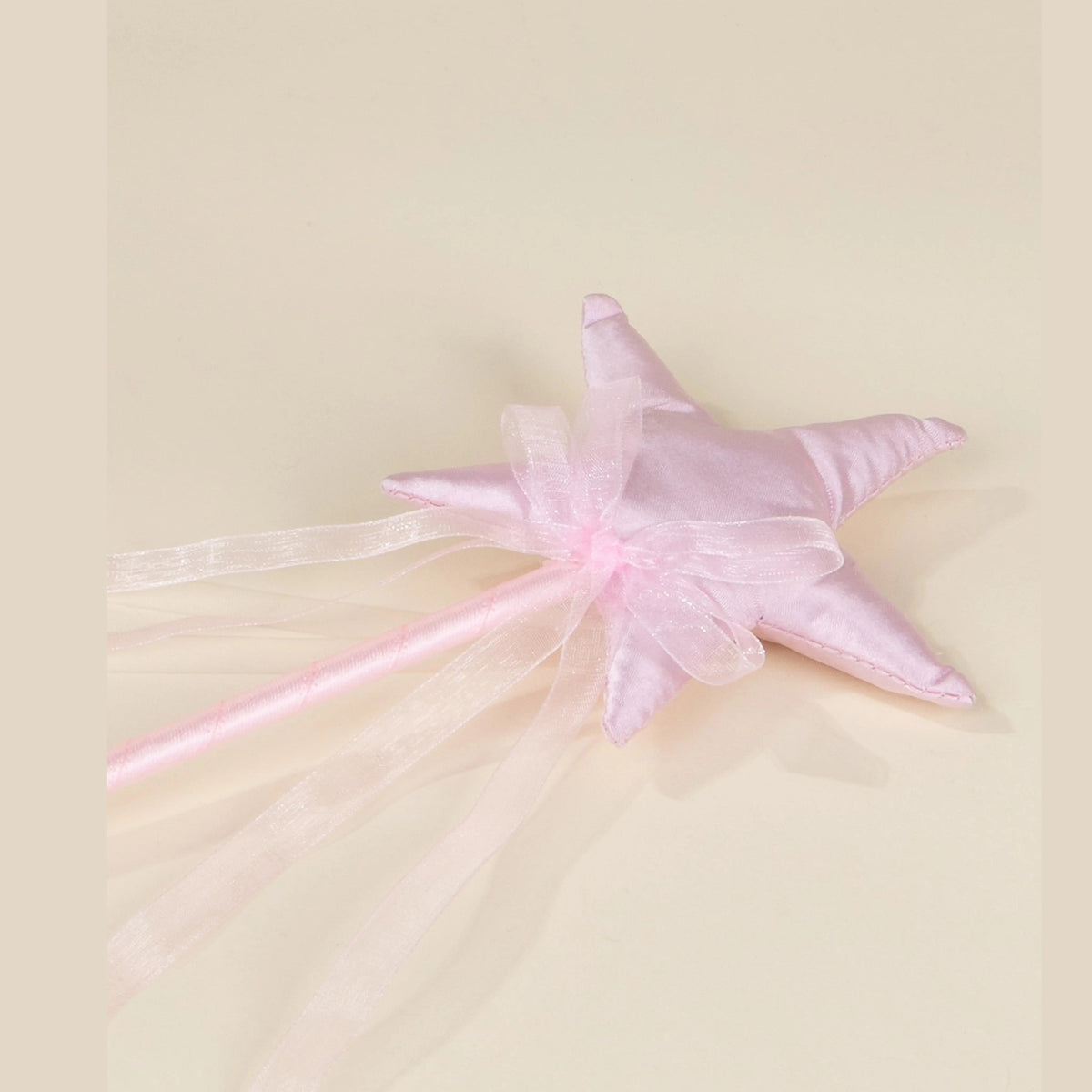 Pink satin star wand detail