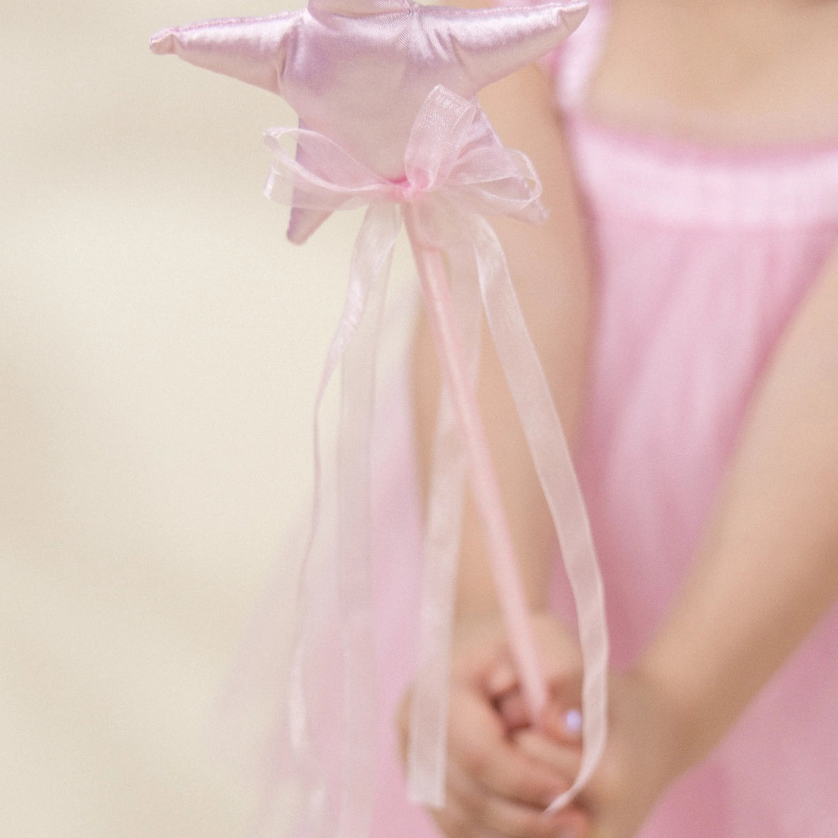 Pink star wand with princess dress