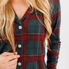 Holiday Heritage Plaid Women's Long Sleeve Ruffle Set detail